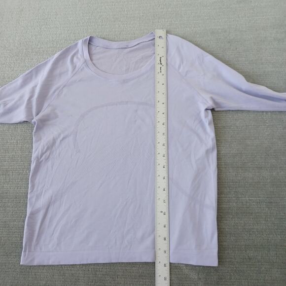 Lululemon Shirt Women 8 Swiftly Long Sleeve Knit Stretch Casual Gym Run - Picture 5 of 8